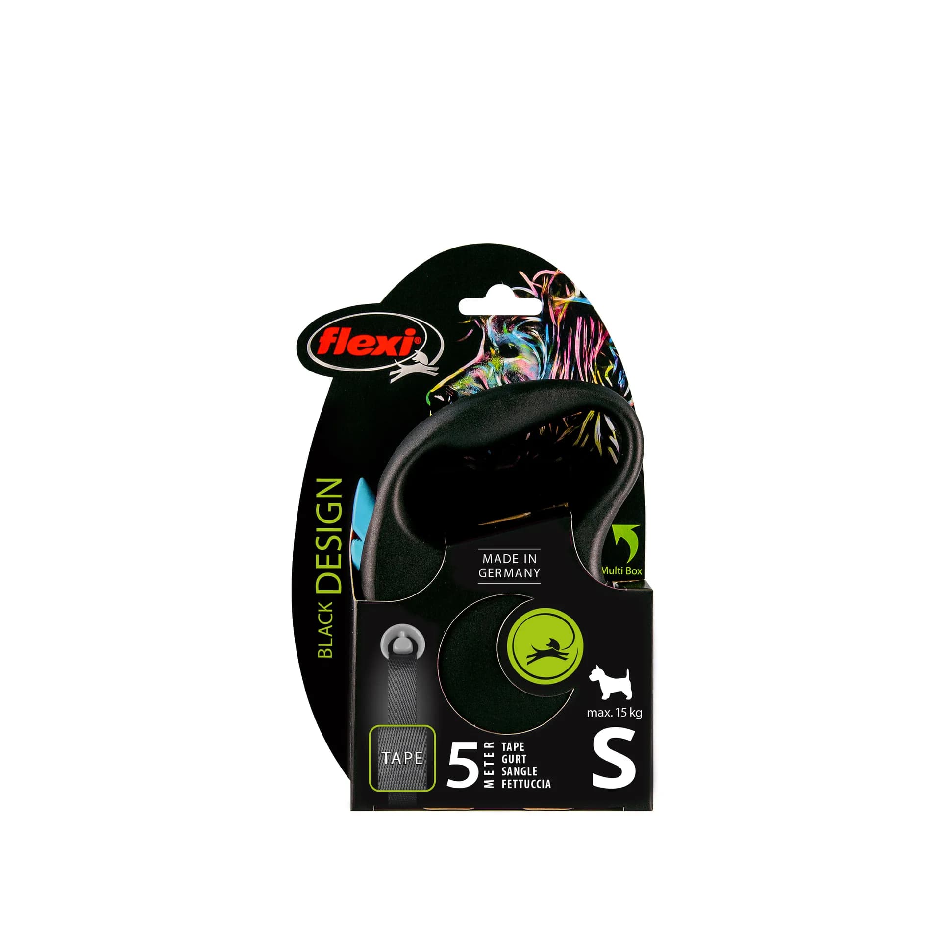 Flexi Black Design smycz automatyczna dla psa taśma – różowy, S