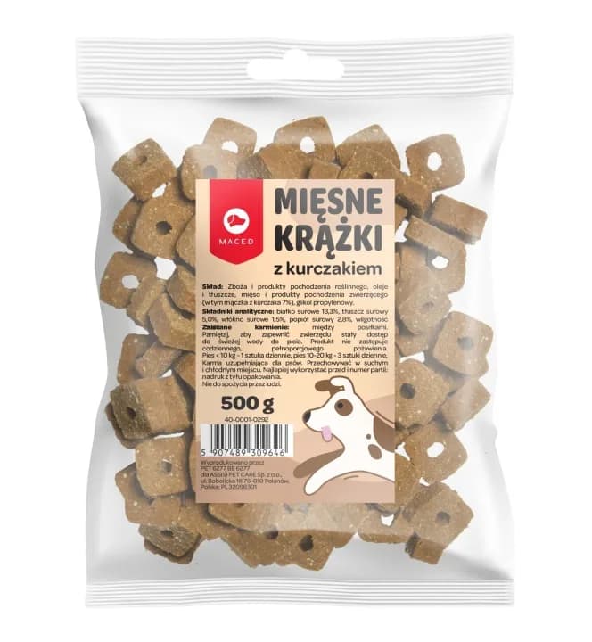 Maced przysmaki dla psów smakołyki Mięsne Krążki z kurczakiem Smaczki 500 g