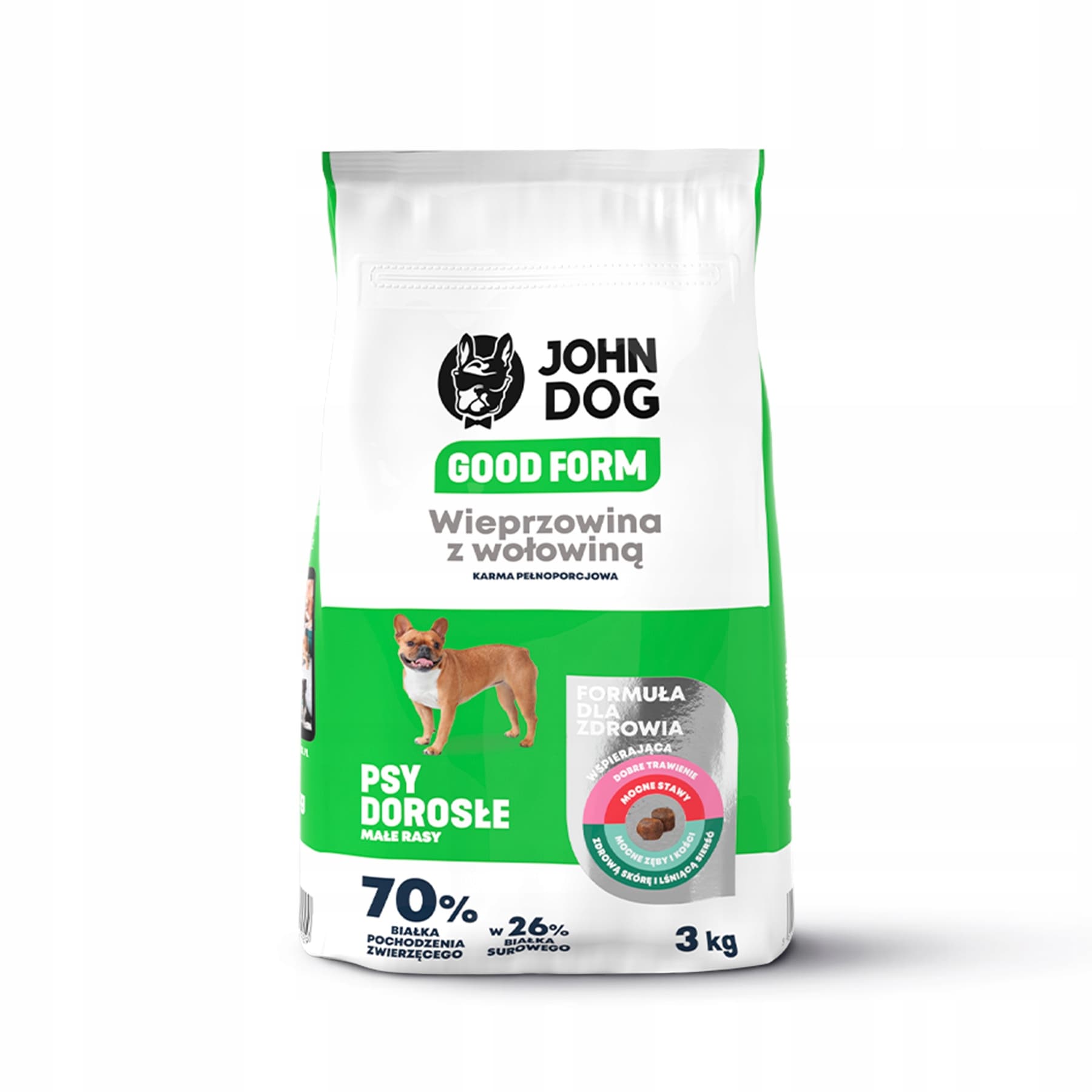 John Dog Karma sucha Good Form małe rasy wieprzowina z wołowiną