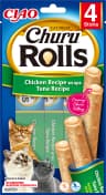INABA Cat Churu Rolls Chicken Wr.tuna 4 × 10 g