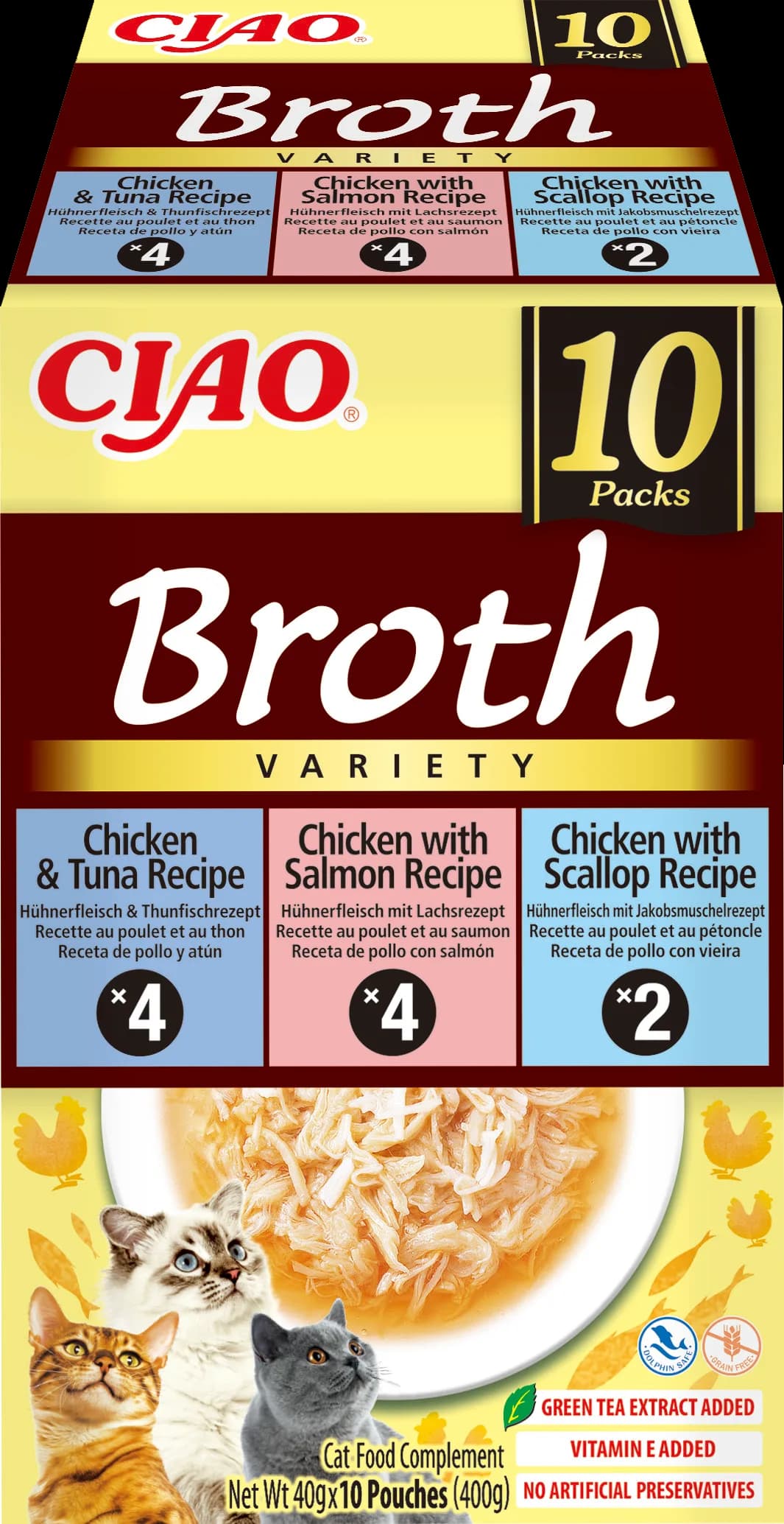 INABA Multipack Ciao Uzupełniająca karma dla kotów Mix smaków 10 × 40 g