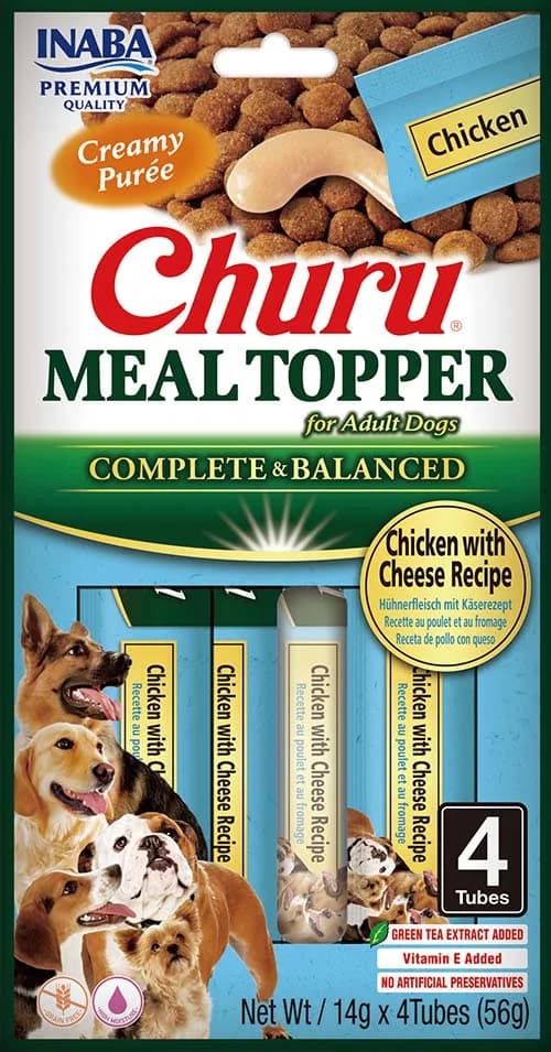 INABA Dog Meal Topper Chicken With Cheese Recipe przysmak dla psów 4 x 14 g 56 g