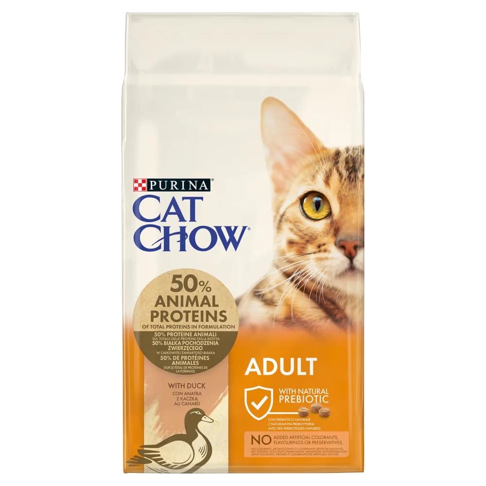 Cat Chow Purina Adult sucha karma bogata w kaczkę 15 kg