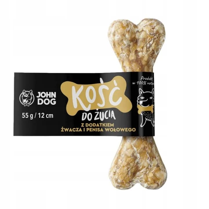 John Dog Smakołyki Kość do żucia ze żwaczem i penisem wołowym J S 12 cm 1 szt.