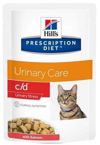 Hill's Pd Prescription Diet c/d Feline Urinary Stress karma mokra dla dorosłych kotów z łososiem 85 g