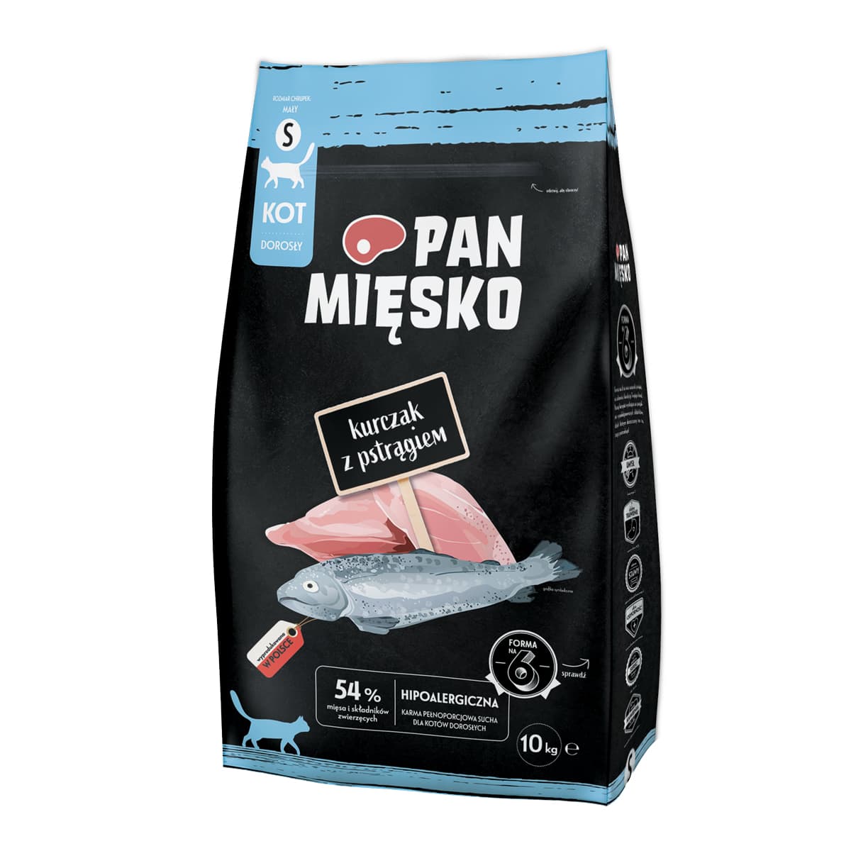 Pan Mięsko Karma sucha dla kota Kurczak z pstrągiem S