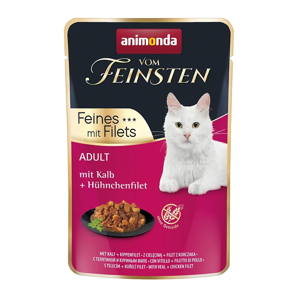 Animonda Vom Fein Adult karma mokra dla dorosłych kotów cielęcina + Filet z kurczaka 85 g