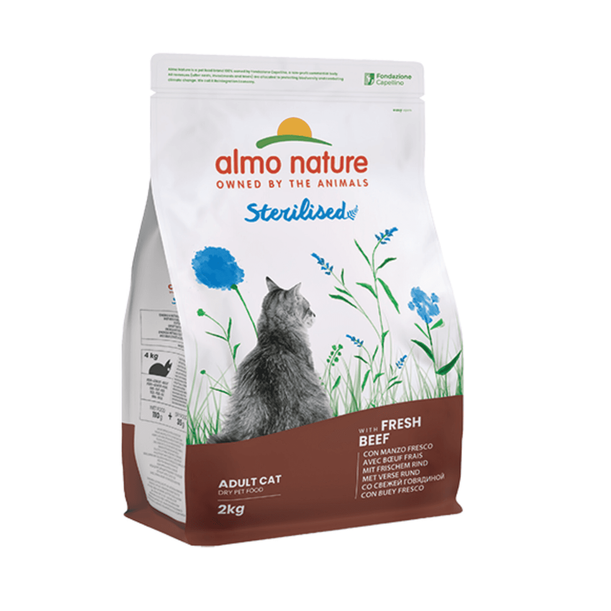 Almo Nature Sucha karma Holistic Sterilised z wołowiną dla kota