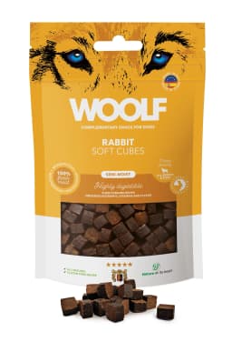 Woolf Soft Cubes Rabbit Monoprotein Naturalny Przysmak dla psa kostki z Królika 100 g