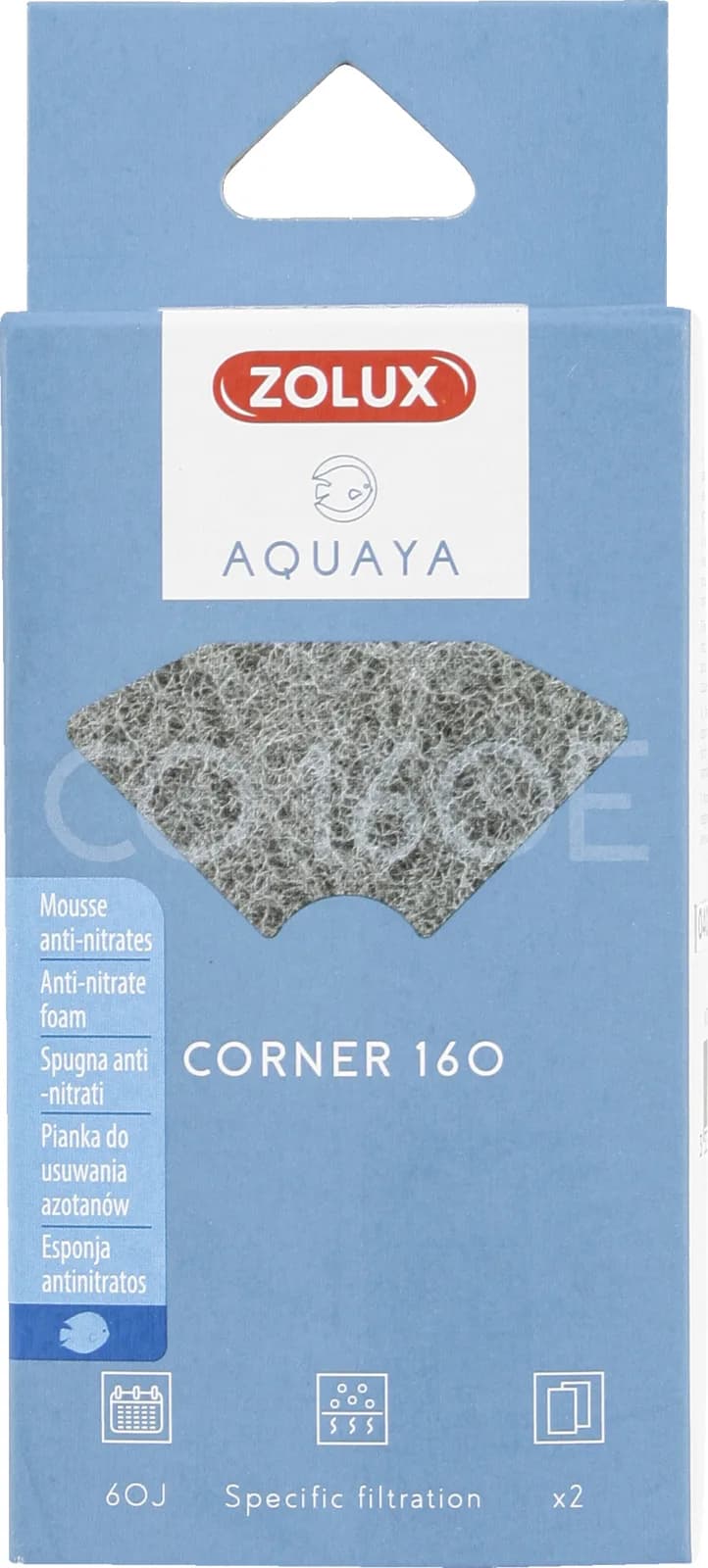 Zolux Aquaya Nitrate Corner wkład antyazotanowy do filtra akwarium 2 szt.