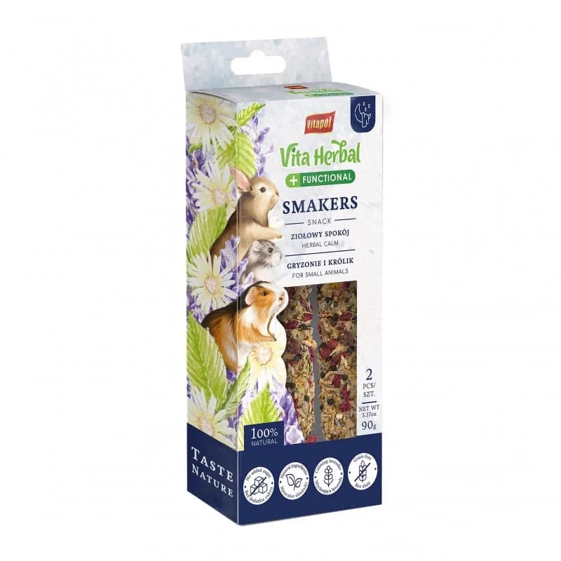 Vitapol Vita Herbal Functional Smakers przysmak dla gryzoni i królików ziołowy spokój 2 szt. 90 g