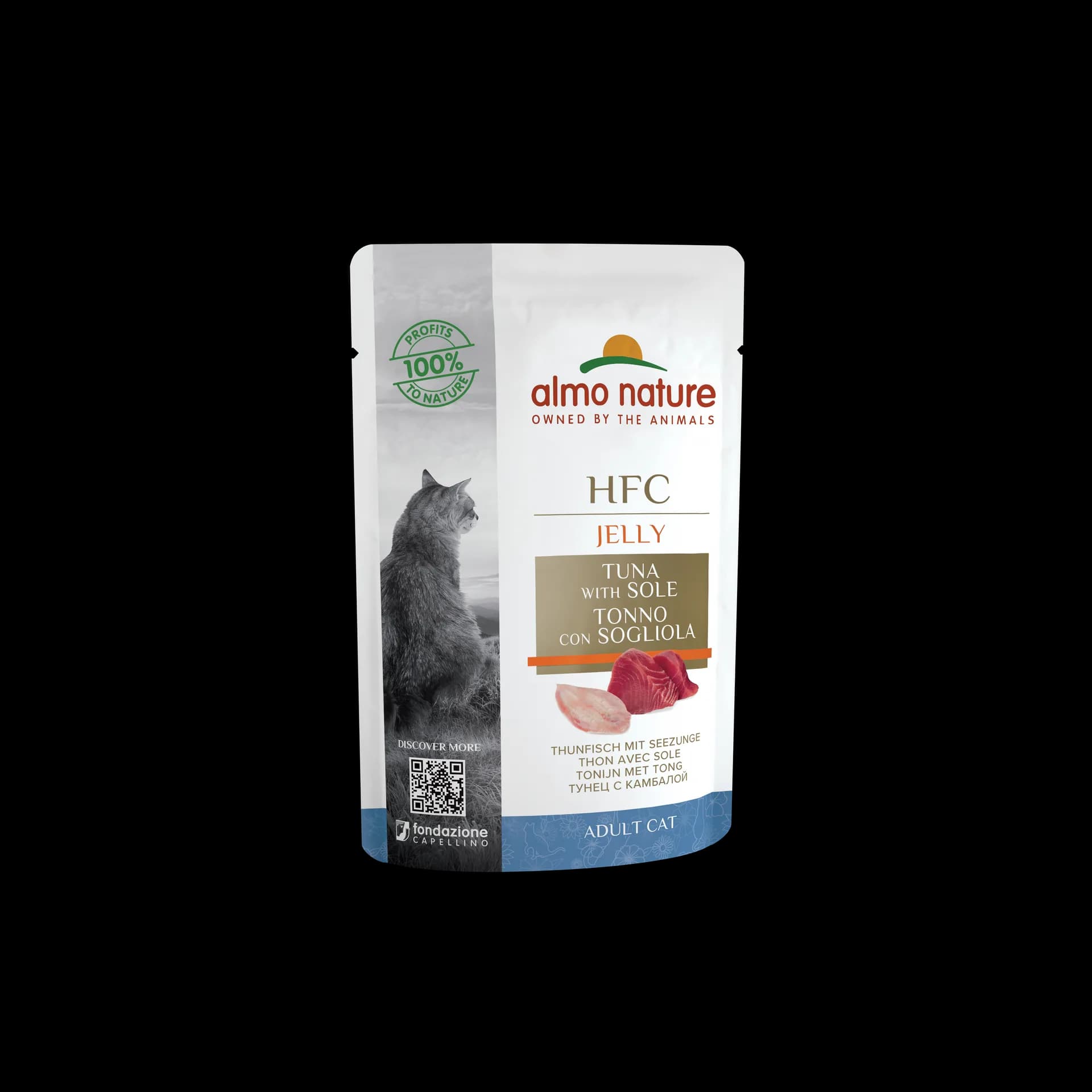 Almo Nature HFC Saszetka Jelly tuńczyk i sola w galaretce dla kota 55 g