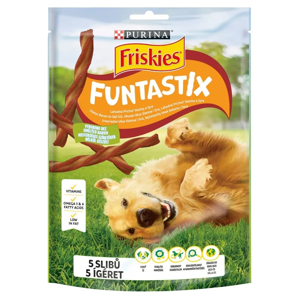 Friskies Purina Funtastix z bekonem i serem dla psa 175 g