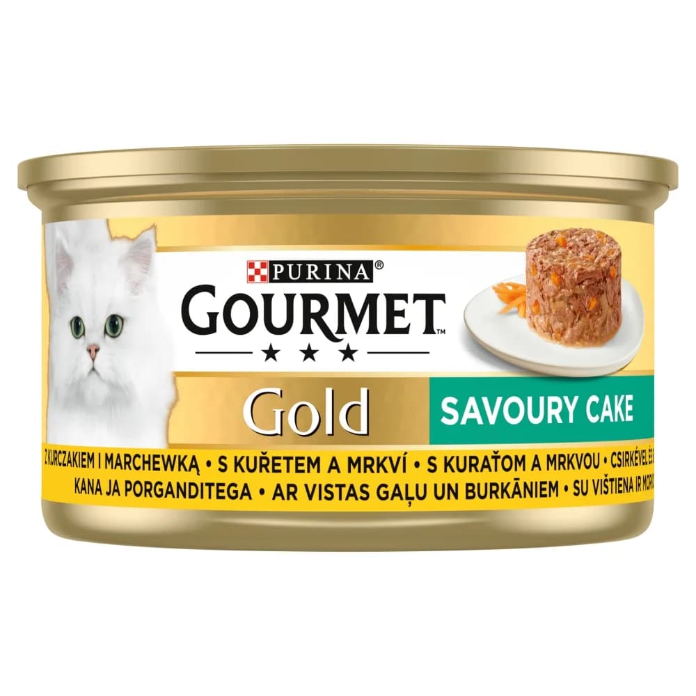 Gourmet Purina Gold Savoury Cake z kurczakiem i marchewką 85 g