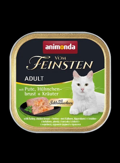 Animonda Vom Feinsten Gourmet Centre karma mokra z indykiem piersią kurczaka i ziołami dla kota 100 g