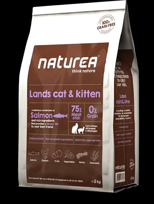 Naturea Grainfree Lands Cat And Kitten dla kota różna waga 7 kg
