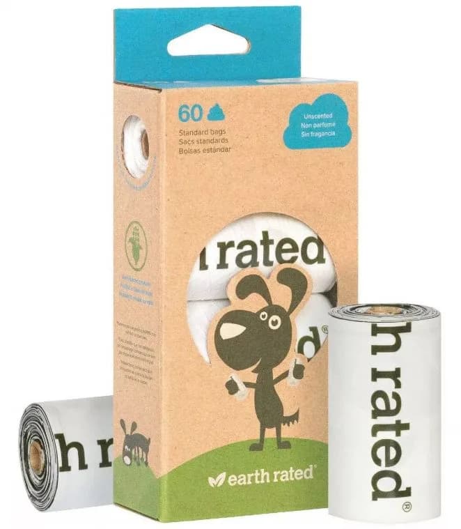 EARTH RATED Kompostowalne woreczki na psie odchody Poop Bags 4 x 15 szt.