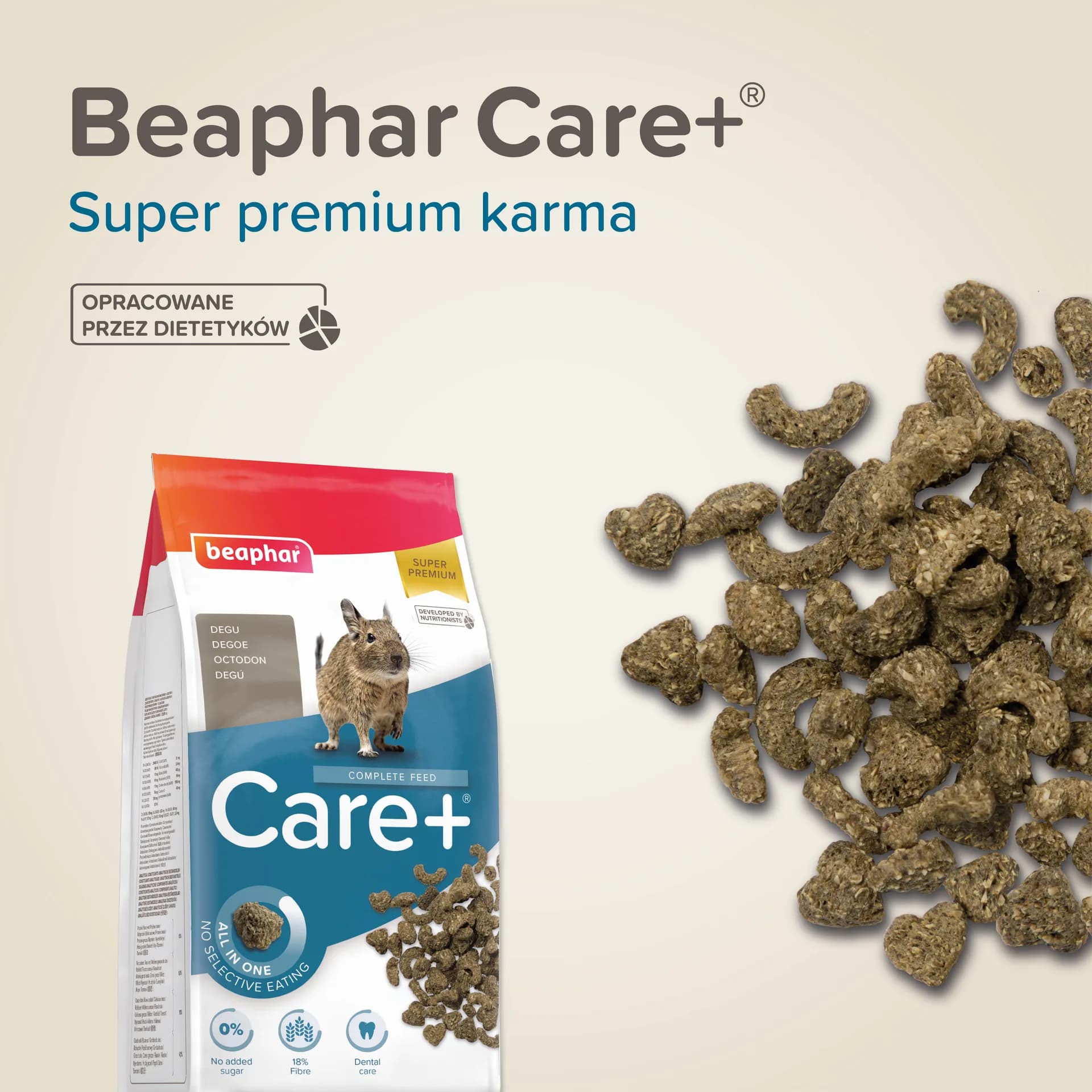 Beaphar Care+ Super Premium karma dla koszatniczek 750 g