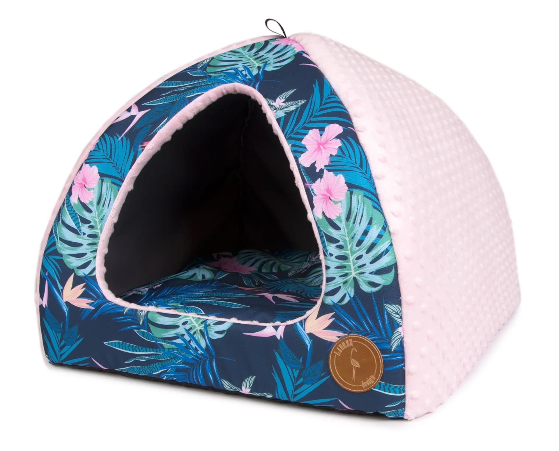 Lauren Design Budka dla psa i kota Bella Tropic i wymiary tropic + mięta minky/40 x 40 cm