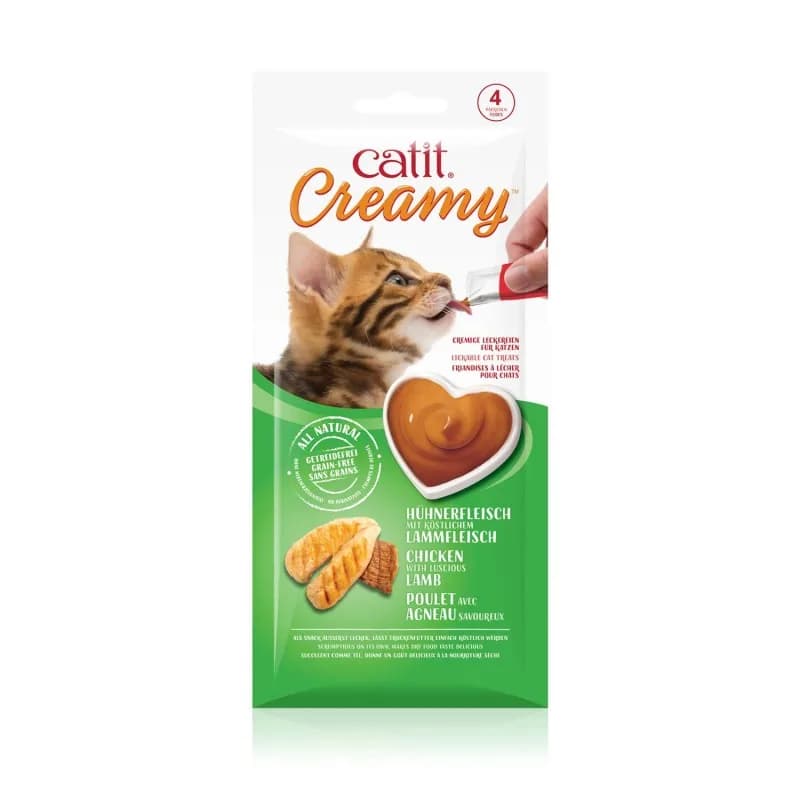 Catit Creamy Chicken & Lamb przysmak dla kota kurczak i jagnięcina 4 saszetki / opak.