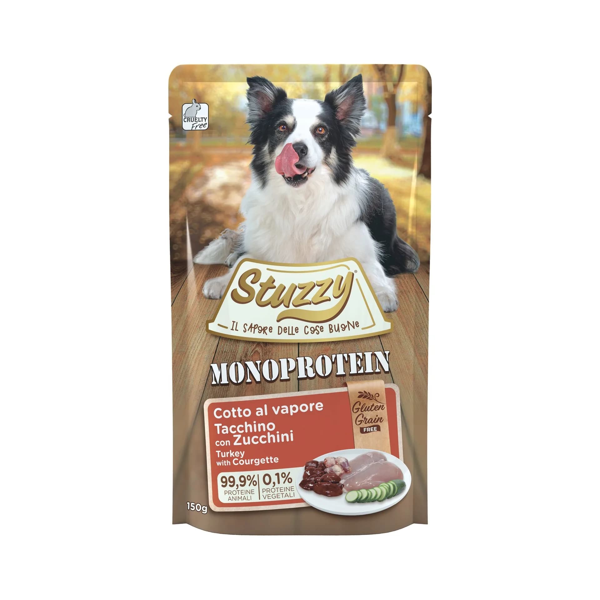 Stuzzy Monoprotein karma mokra dla psa świeży indyk z cukinią pasztet saszetka 150 g