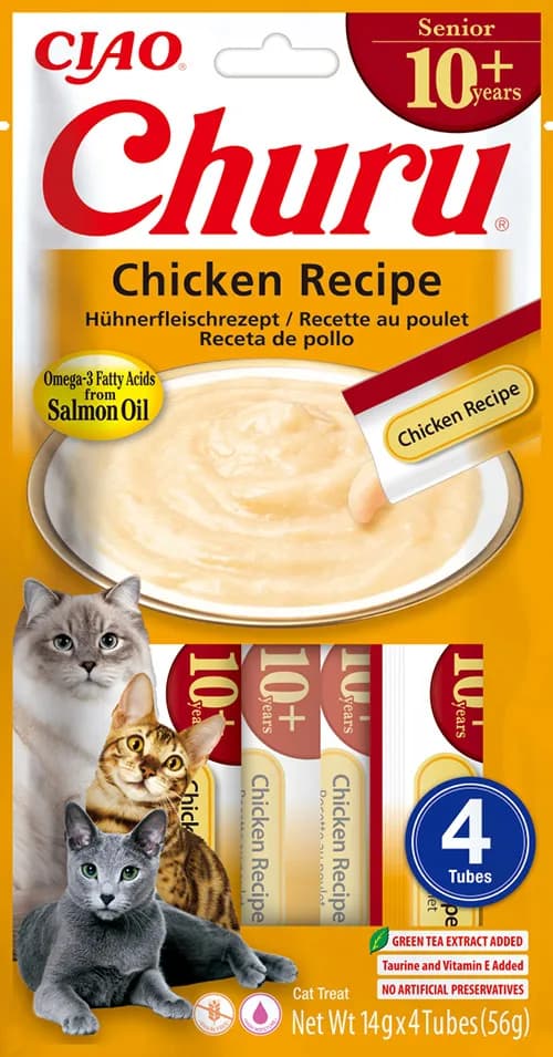 INABA Cat Churu Senior Kurczak przysmak dla starszego kota 4 × 14 g 56 g