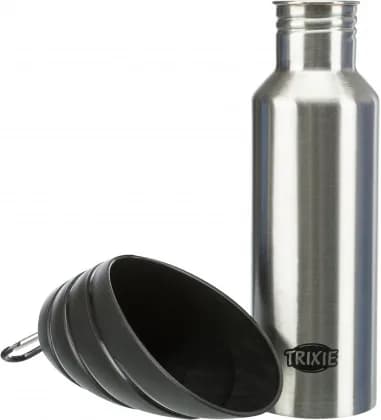 Trixie Butelka z miską – niebieski, 0,3 l