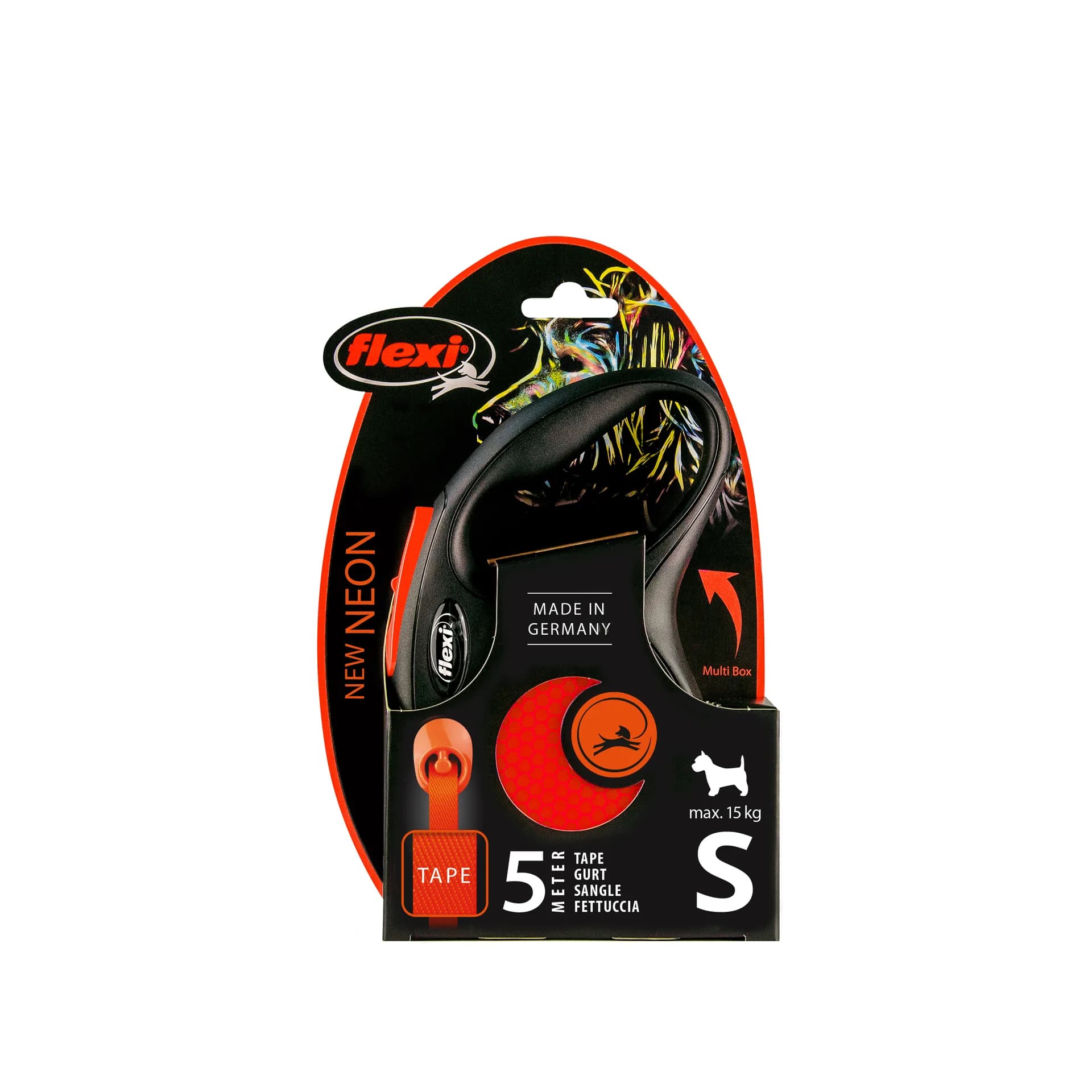 Flexi New Neon smycz automatyczna dla psa taśma – żółty, do 25 kg