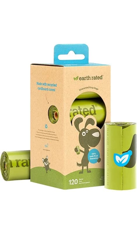 EARTH RATED Bezzapachowe biodegradowalne woreczki na psie odchody Poop Bags 8 x 15 szt.