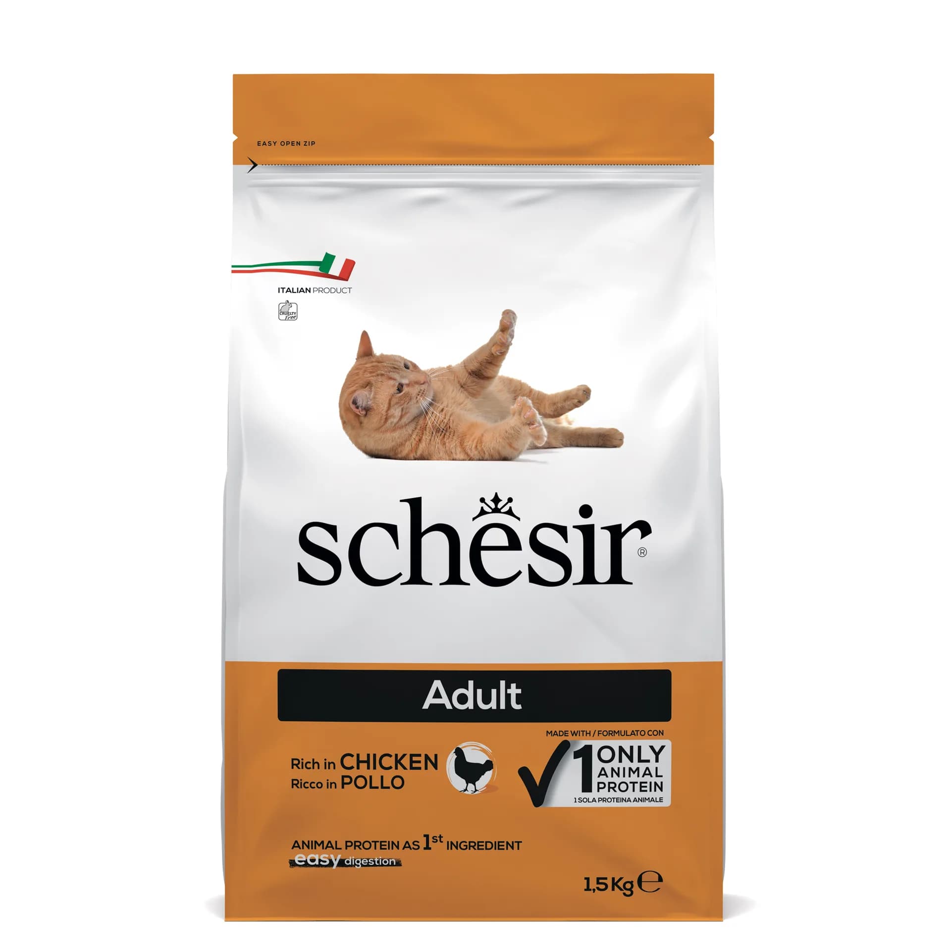 Schesir Original Adult karma sucha z kurczakiem dla dorosłych kotów – 1,5 kg