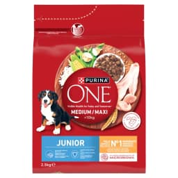 Purina ONE Junior Medium/Maxi Karma dla szczeniąt bogata w kurczaka z ryżem