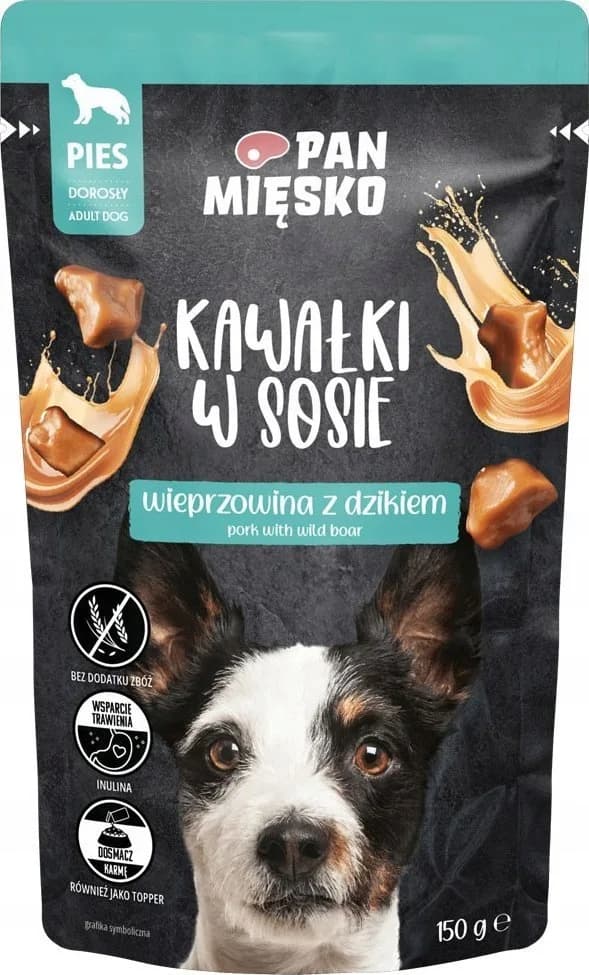 Pan Mięsko Karma mokra dla psa Kawałki w sosie Wieprzowina z dzikiem 150 g