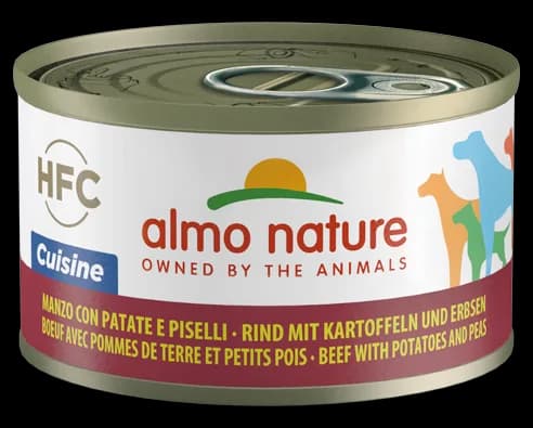 Almo Nature Puszka HFC Cuisine wołowina z ziemniakami i groszkiem dla psa 95 g