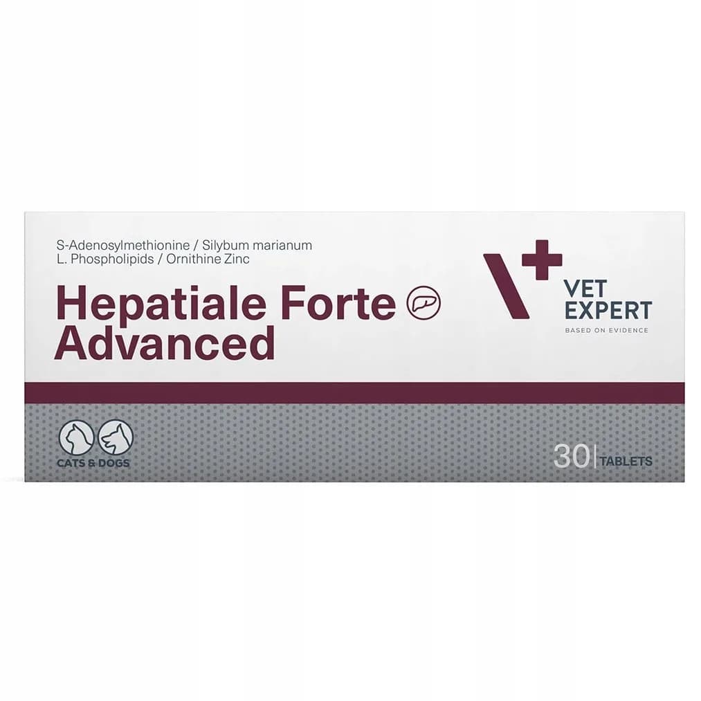 Vet Expert Hepatiale Forte advanced na wątrobę dla psa i kota 30 tabletek