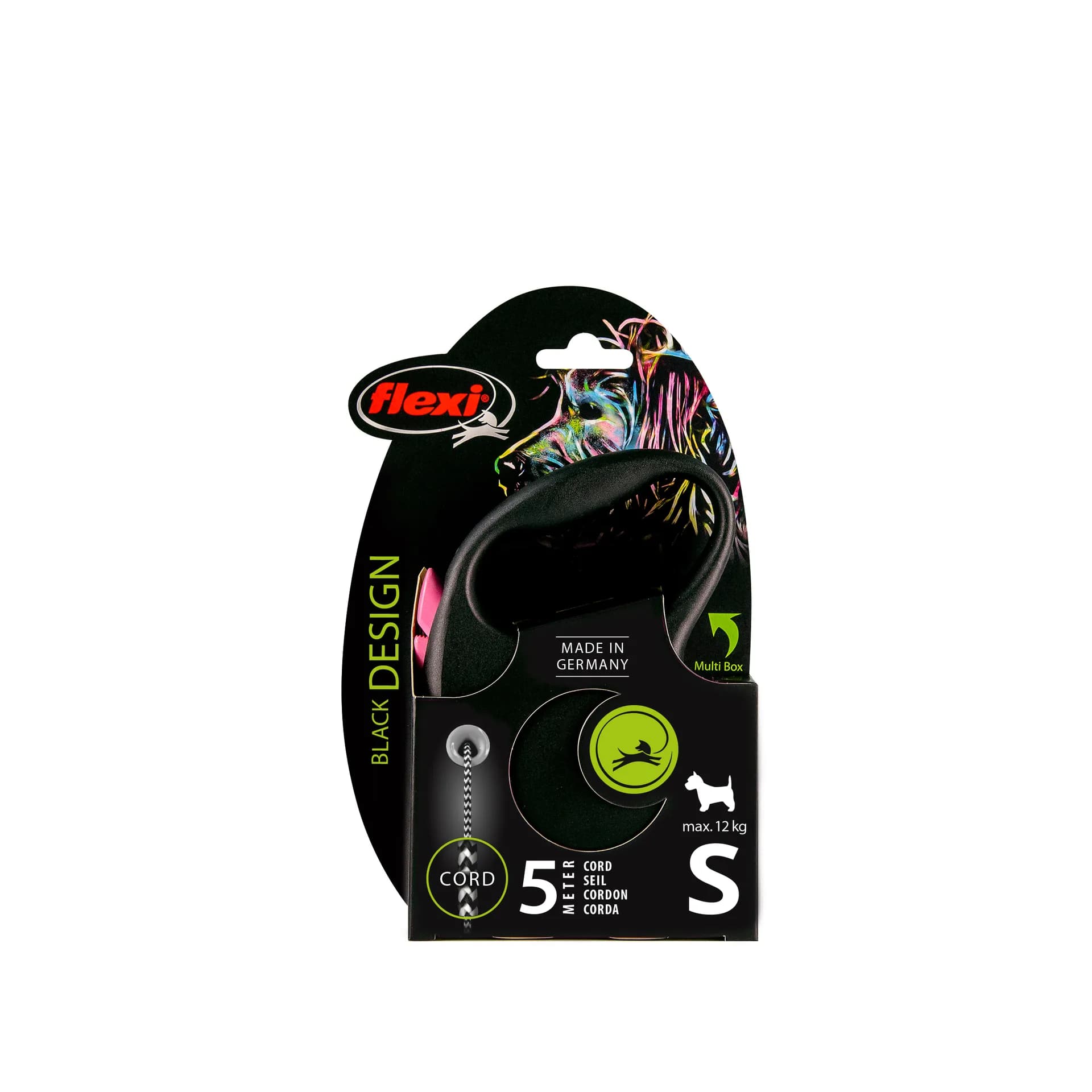 Flexi Black Design smycz automatyczna dla psa taśma – zielony, M
