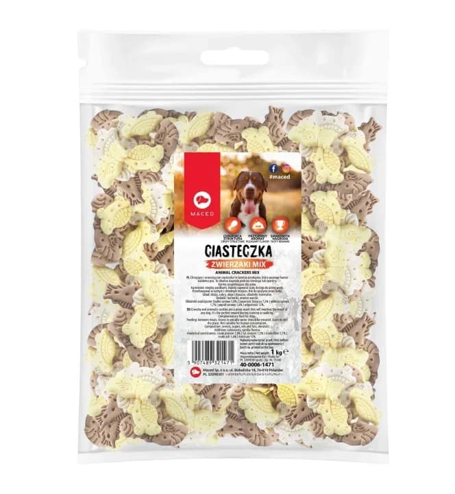 Maced Ciastka dla psów Zwierzaki mix 1 kg