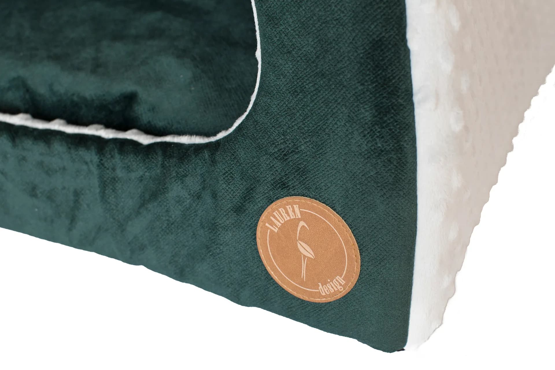 Lauren Design Budka dla psa i kota Bella Velvet – miętowy, 40 x 40