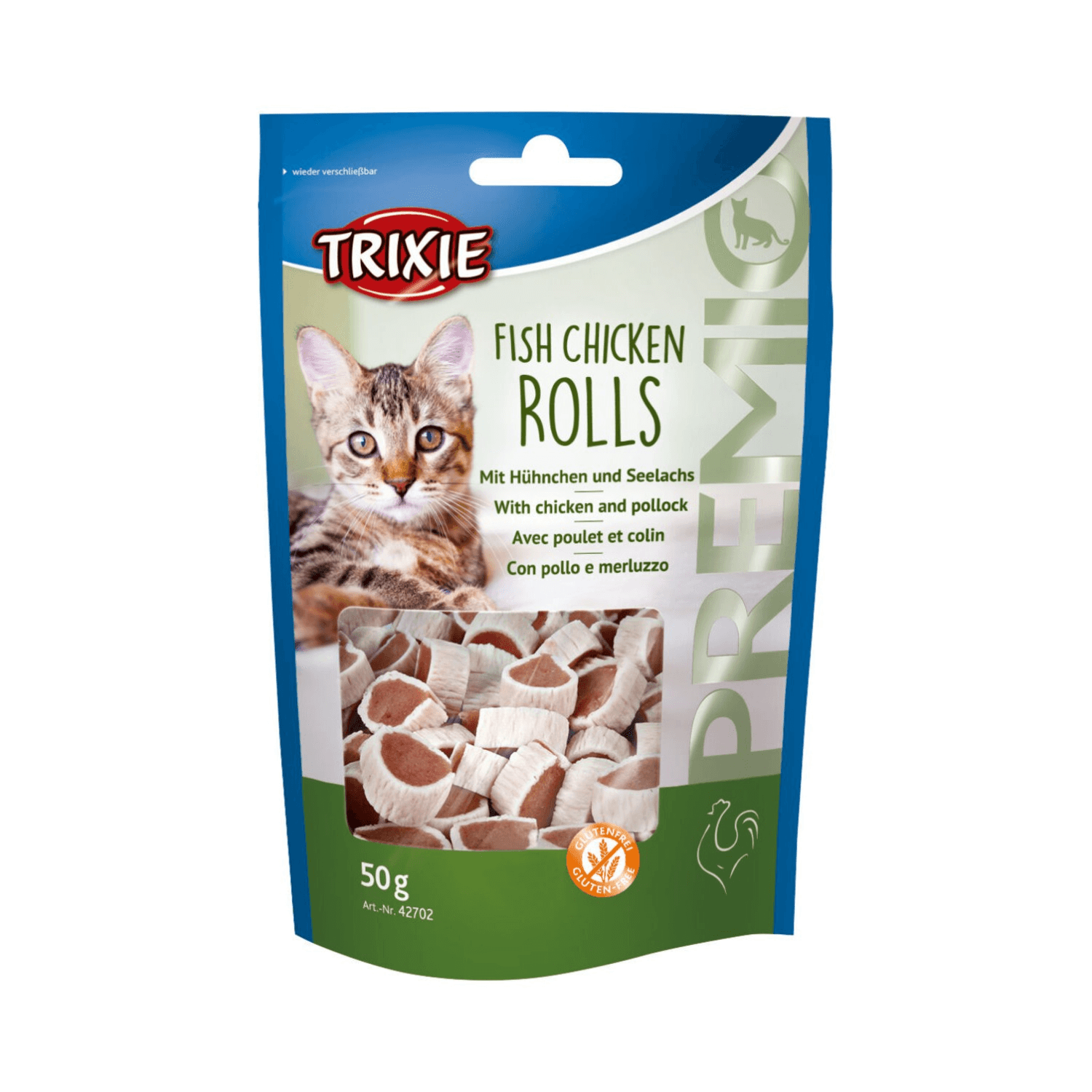Trixie Premio Rolls przysmak dla kota kurczak i mintaj