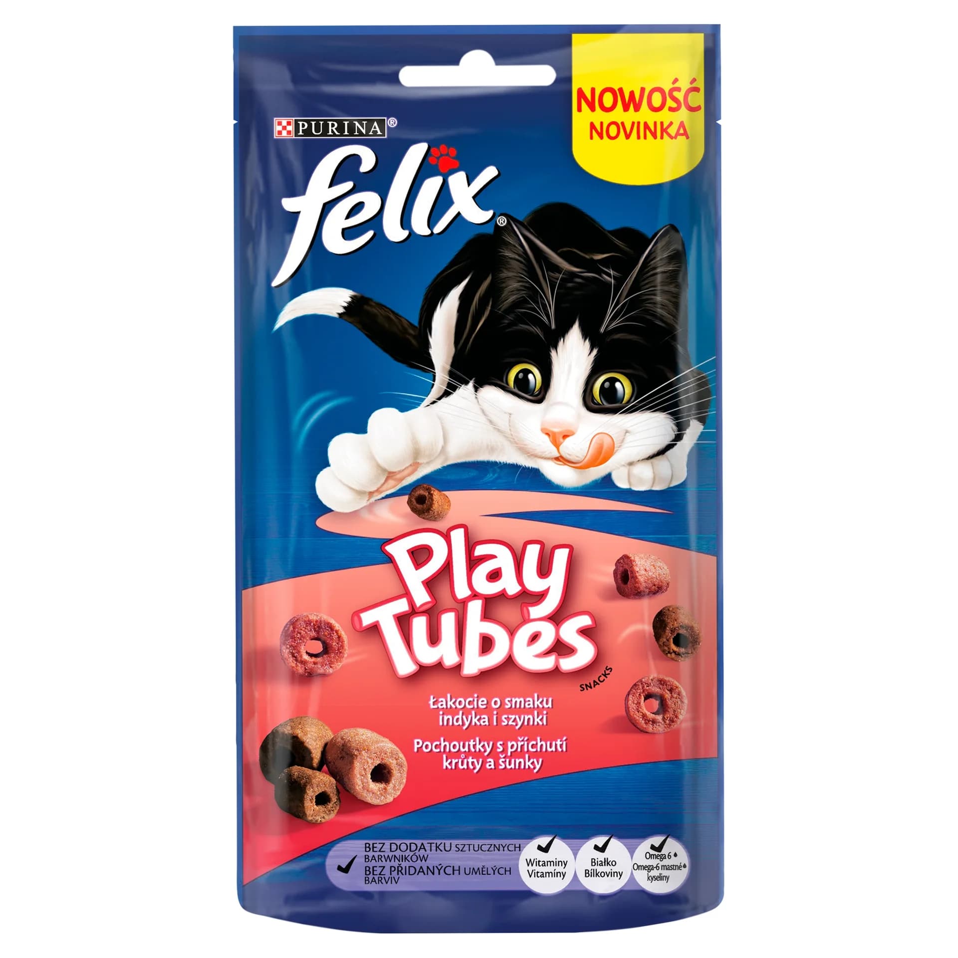Felix Przysmak Play Tubes o smaku indyka i szynki 50 g