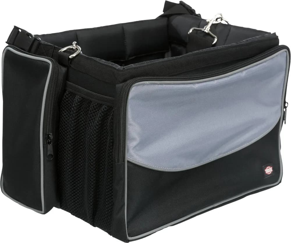 Trixie Torba transporter rowerowy przedni dla psa Czarno-szary do 7 kg
