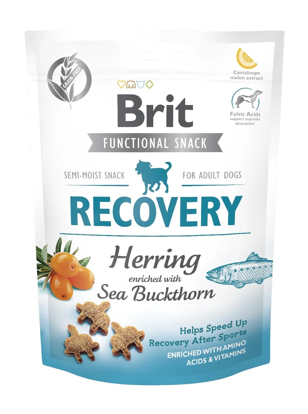 Brit Care Functional Snack Recovery Herring & Sea Buckthorn przysmak dla psów ze śledziem 150 g