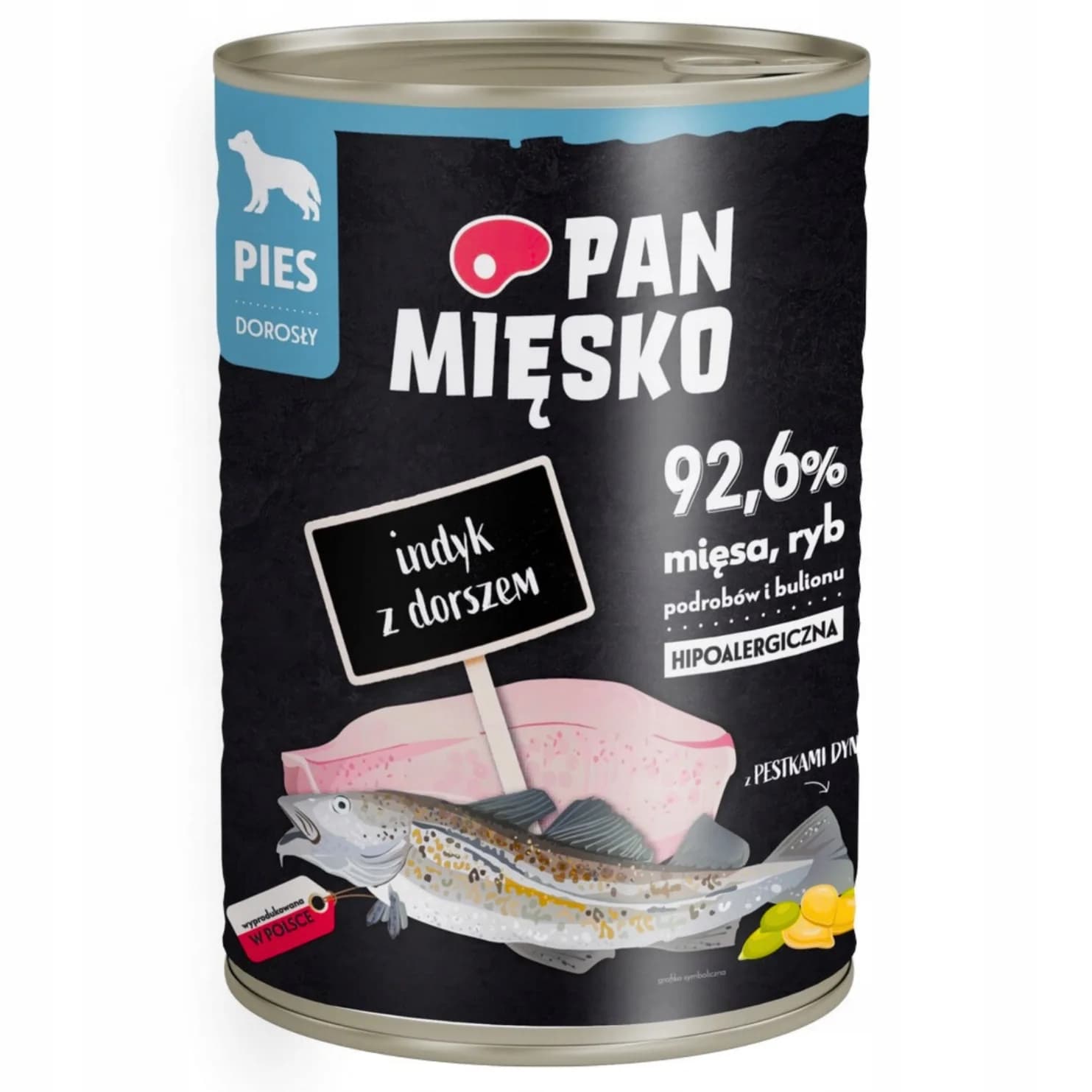 Pan Mięsko Karma mokra dla psa Indyk z dorszem 400 g