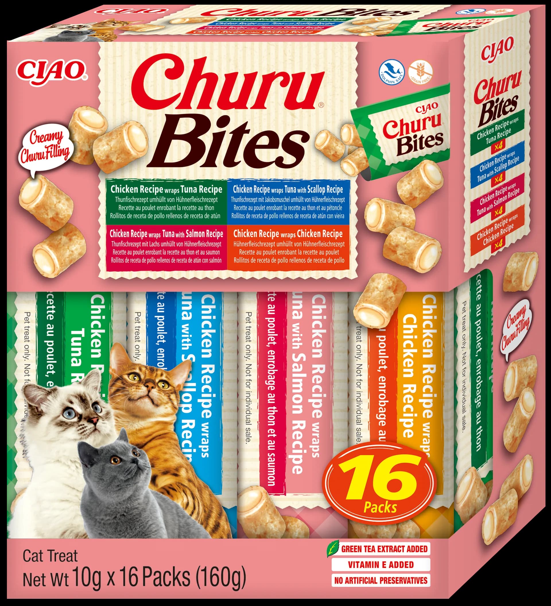 INABA Cat Churu P16 Bites Chicken Variety 16 × 10 g 160 g
