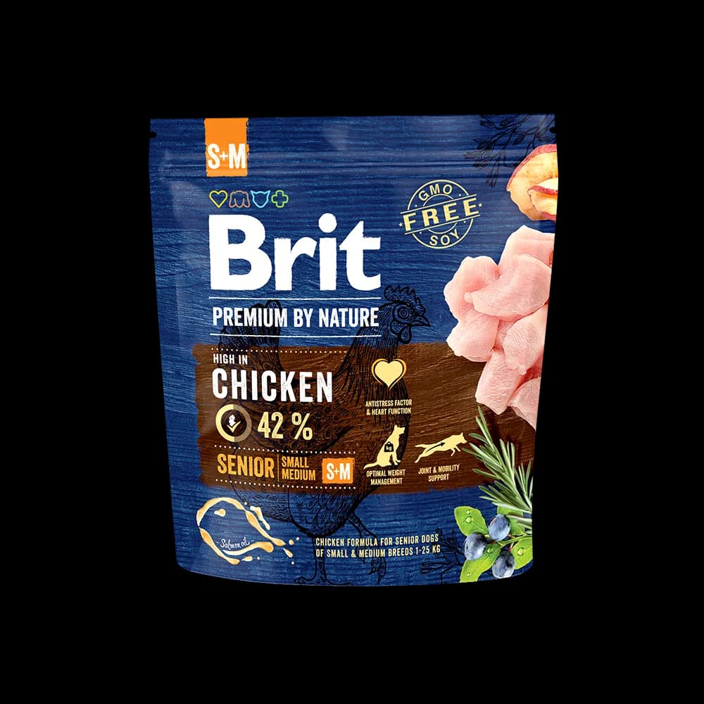 Brit Premium by Nature Senior + karma sucha z kurczakiem dla starszych psów małych i średnich ras