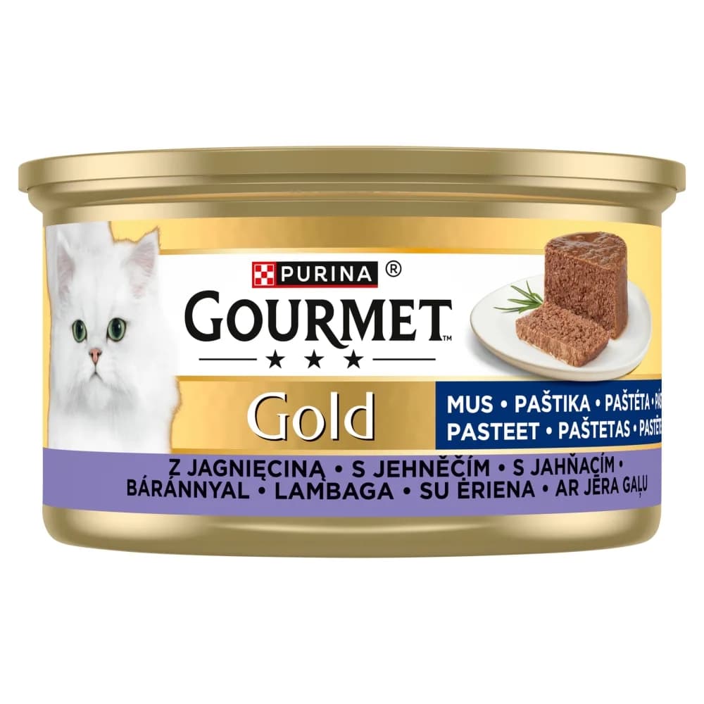 Gourmet Gold Karma mokra dla dorosłych kotów mus z jagnięciną 85 g