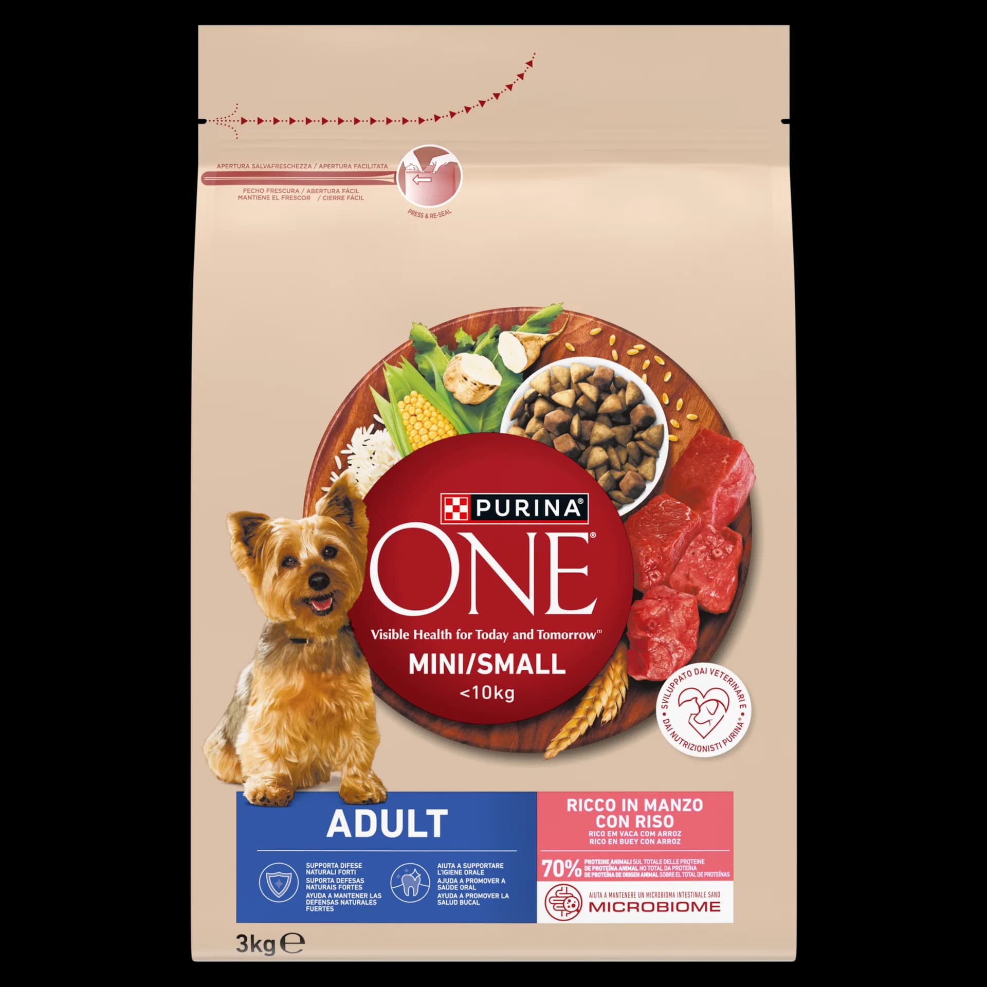 Purina ONE Adult Mini/Small Karma dla dorosłych psów bogata w wołowinę z ryżem