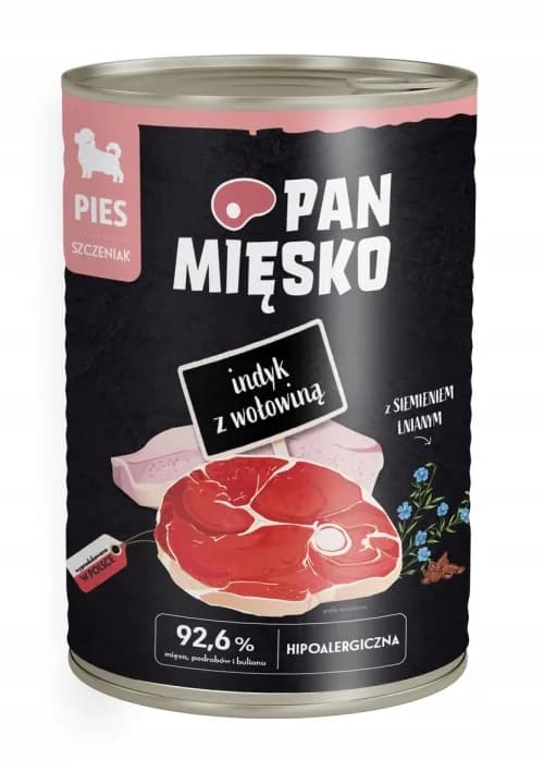 Pan Mięsko Karma mokra dla szczeniąt Indyk z wołowiną 400 g