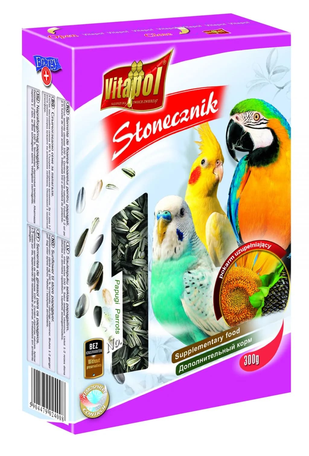 Vitapol Łonecznik dla papug S 300 g