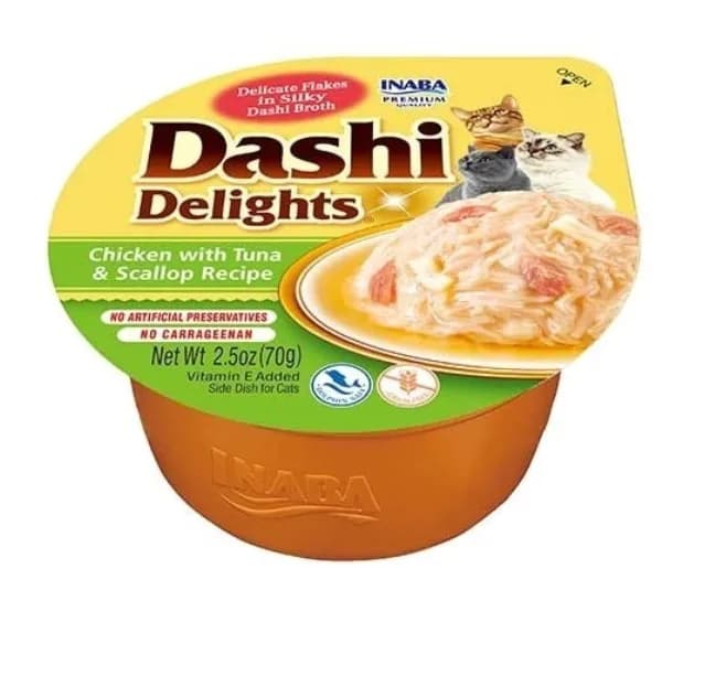 INABA Cat Dashi Delights Chicken, Tuna & Scallop 70 g