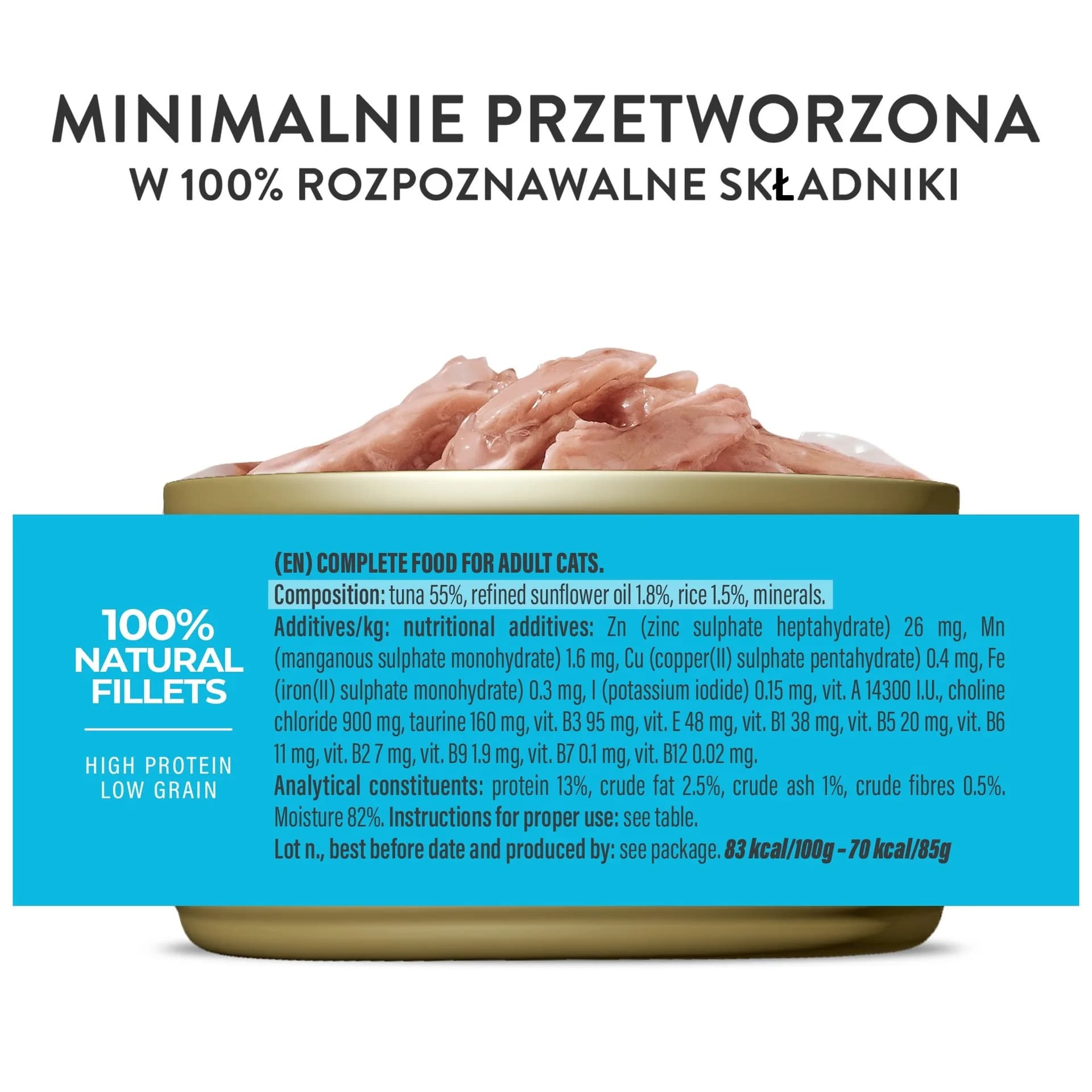 Schesir karma mokra dla kotów tuńczyk w bulionie puszka 85 g